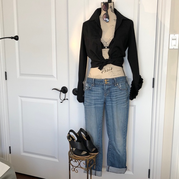 SzM crisp black button down - Picture 4 of 12